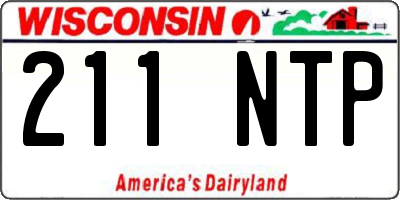WI license plate 211NTP