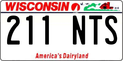 WI license plate 211NTS