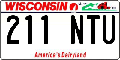 WI license plate 211NTU