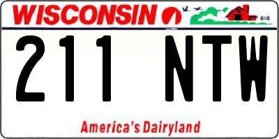 WI license plate 211NTW