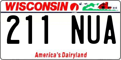 WI license plate 211NUA