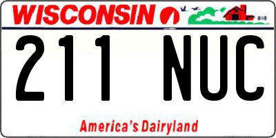 WI license plate 211NUC