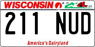 WI license plate 211NUD