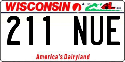 WI license plate 211NUE
