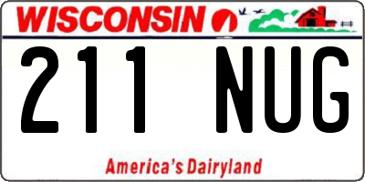 WI license plate 211NUG