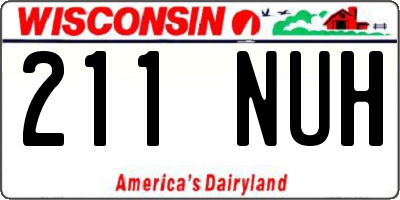 WI license plate 211NUH
