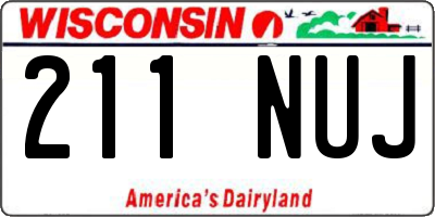 WI license plate 211NUJ