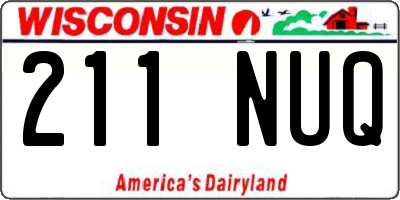 WI license plate 211NUQ