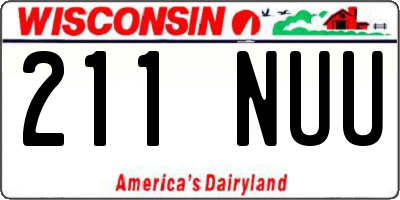 WI license plate 211NUU
