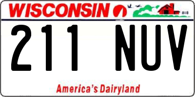 WI license plate 211NUV