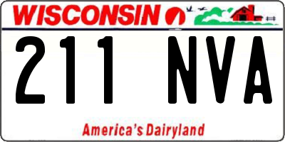 WI license plate 211NVA