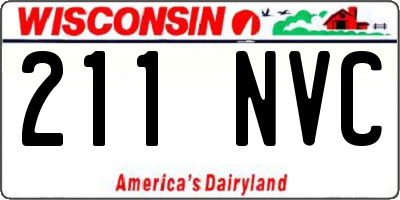WI license plate 211NVC