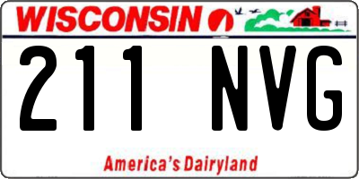 WI license plate 211NVG