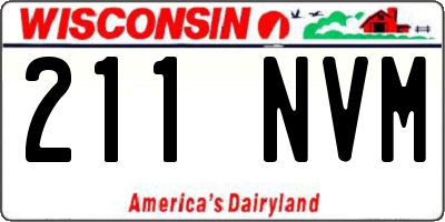 WI license plate 211NVM