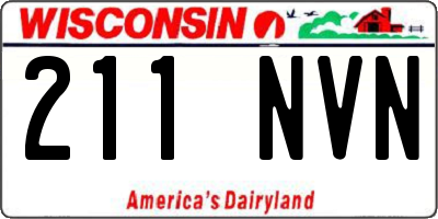 WI license plate 211NVN