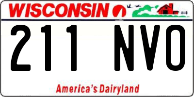 WI license plate 211NVO