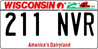 WI license plate 211NVR