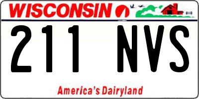 WI license plate 211NVS