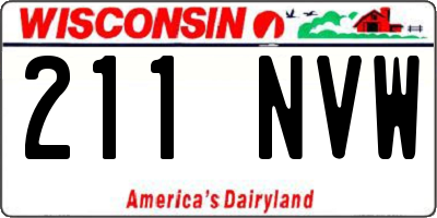 WI license plate 211NVW