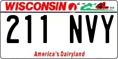 WI license plate 211NVY