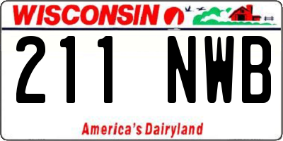 WI license plate 211NWB