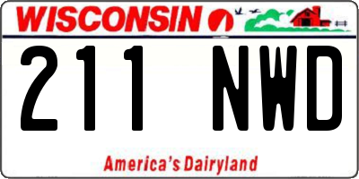 WI license plate 211NWD