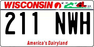WI license plate 211NWH