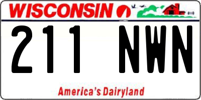 WI license plate 211NWN