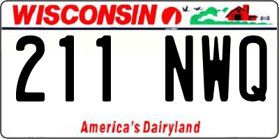 WI license plate 211NWQ