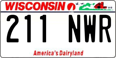 WI license plate 211NWR