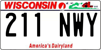 WI license plate 211NWY
