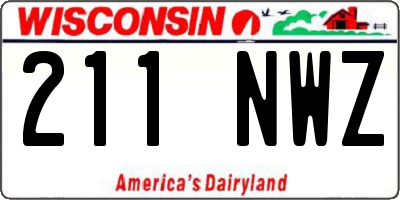 WI license plate 211NWZ