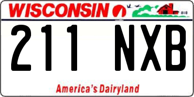WI license plate 211NXB