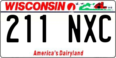WI license plate 211NXC