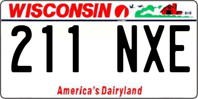 WI license plate 211NXE