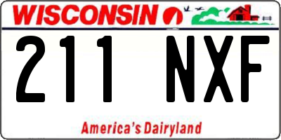 WI license plate 211NXF