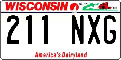 WI license plate 211NXG