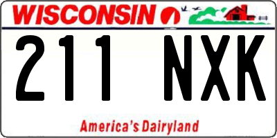 WI license plate 211NXK