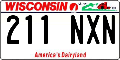 WI license plate 211NXN