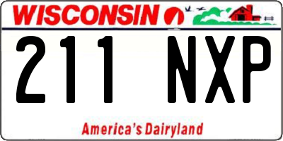 WI license plate 211NXP