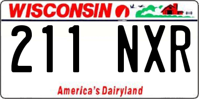 WI license plate 211NXR