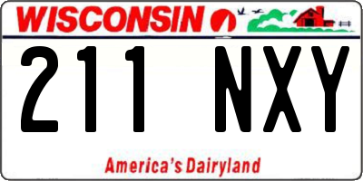 WI license plate 211NXY