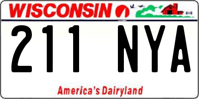 WI license plate 211NYA
