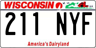 WI license plate 211NYF