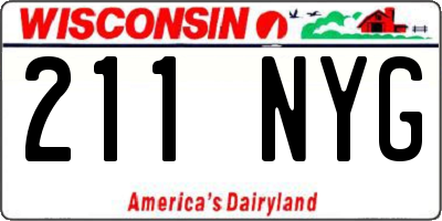 WI license plate 211NYG