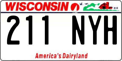WI license plate 211NYH