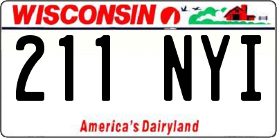 WI license plate 211NYI