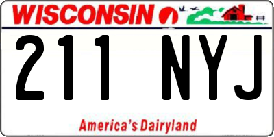 WI license plate 211NYJ