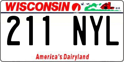 WI license plate 211NYL