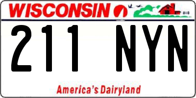 WI license plate 211NYN